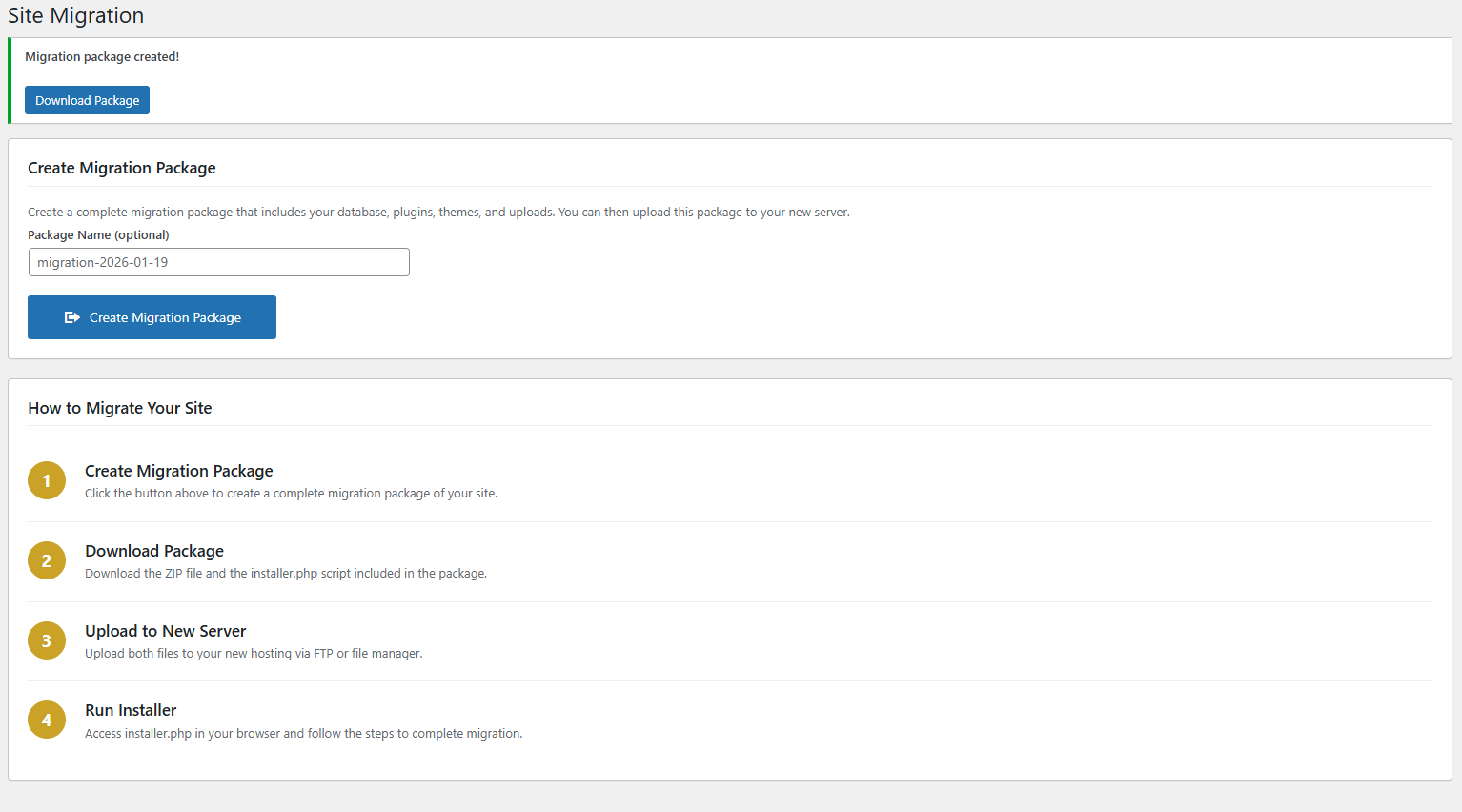 SiteVault - Migration Tool