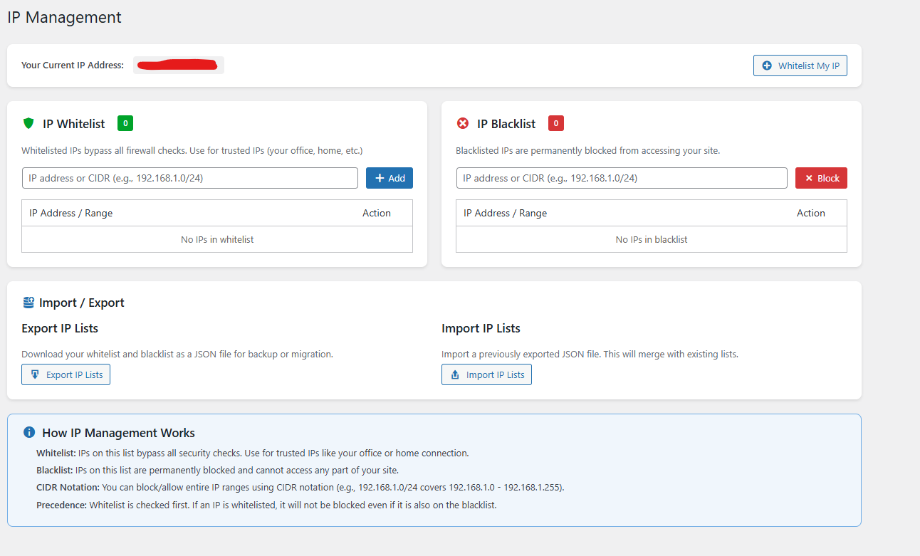 GuardPress Pro IP Management