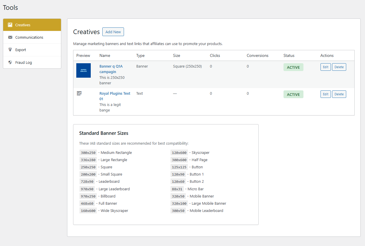 Creatives Management