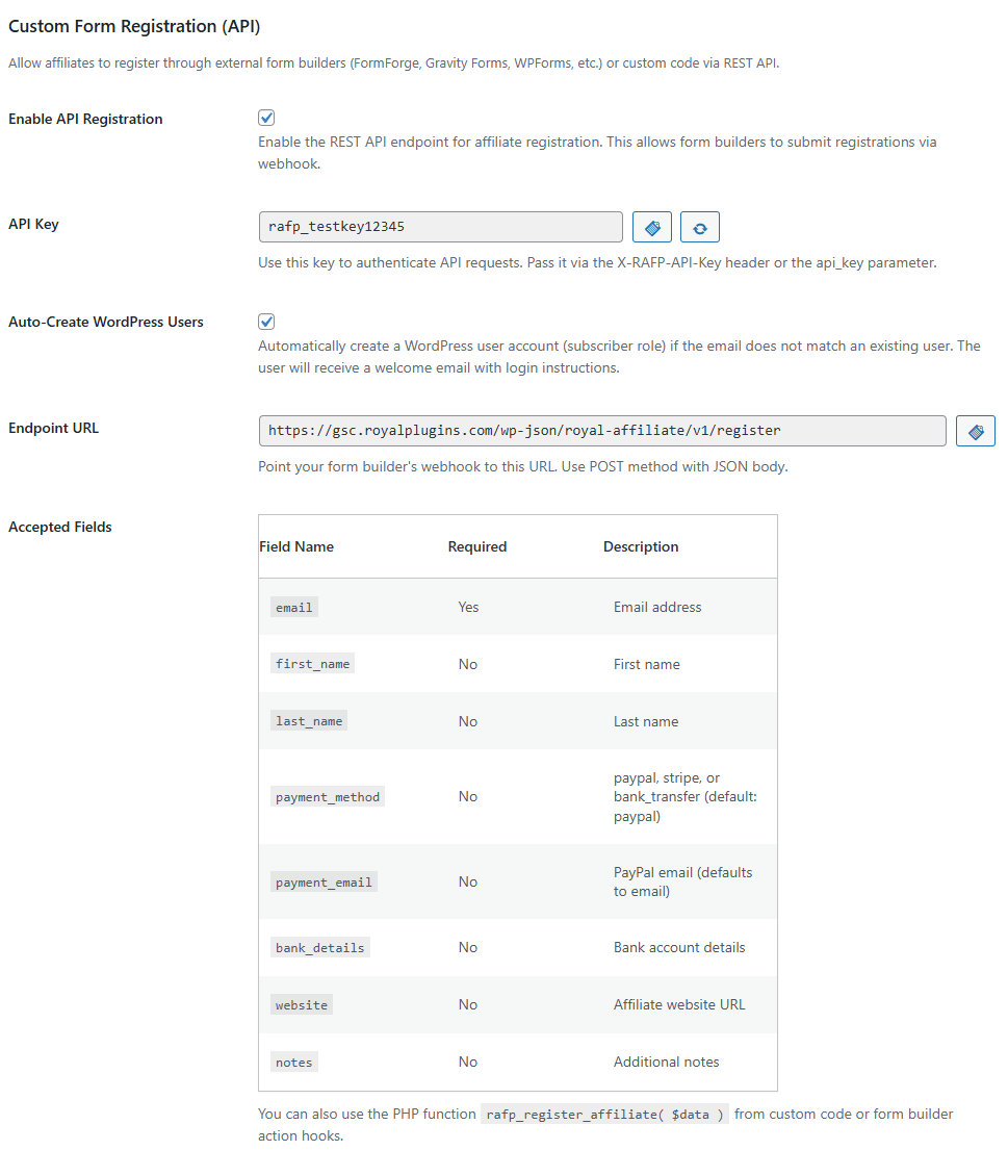 Affiliate Registration Form