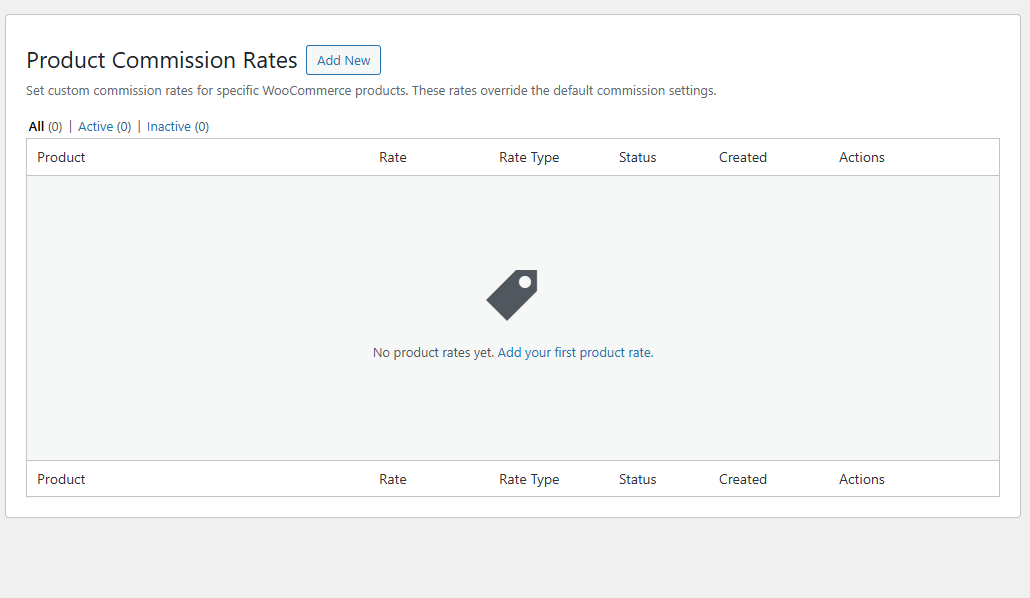 Product-Specific Commission Rates