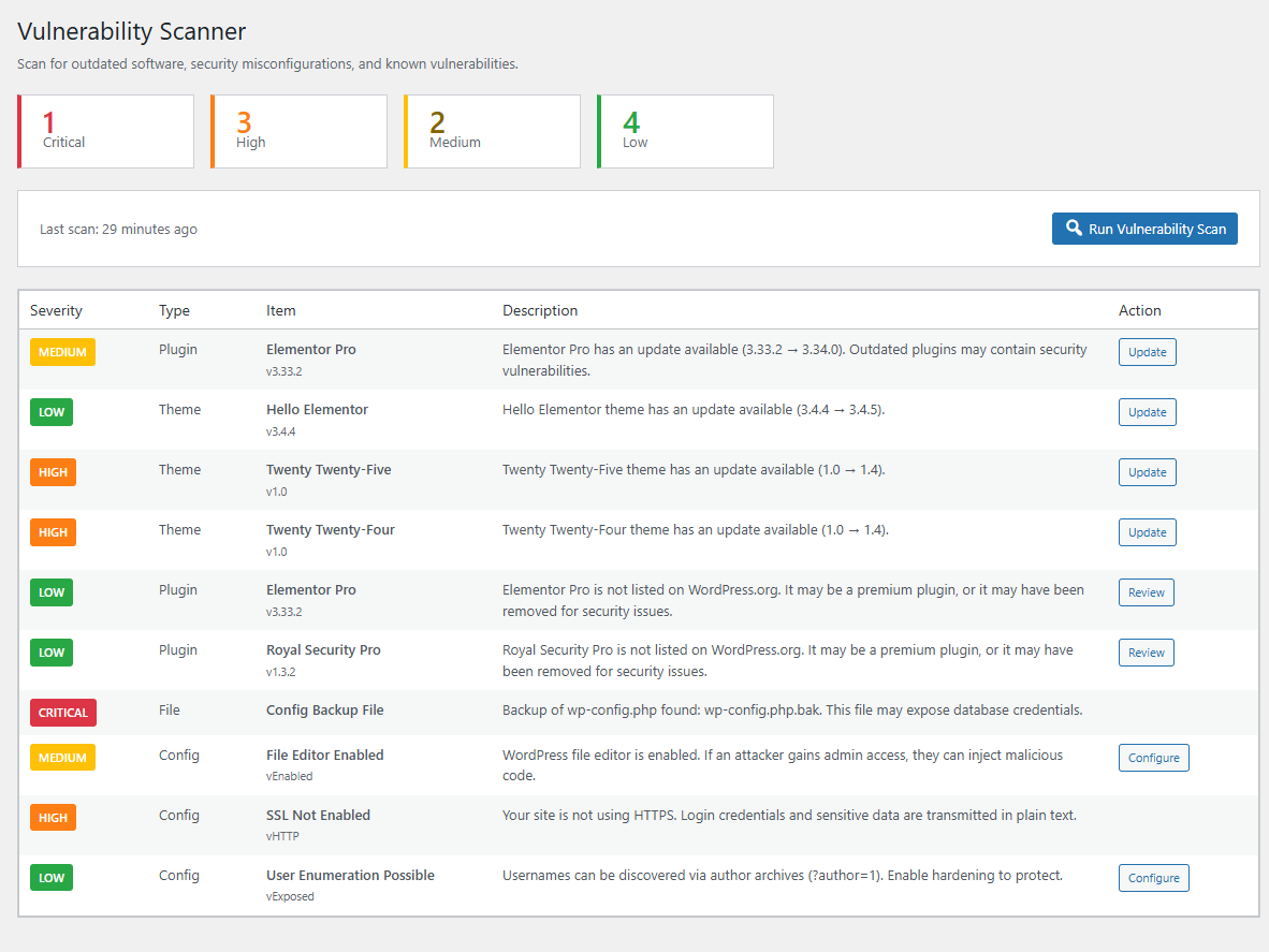 Royal Security Pro Vulnerability Scanner